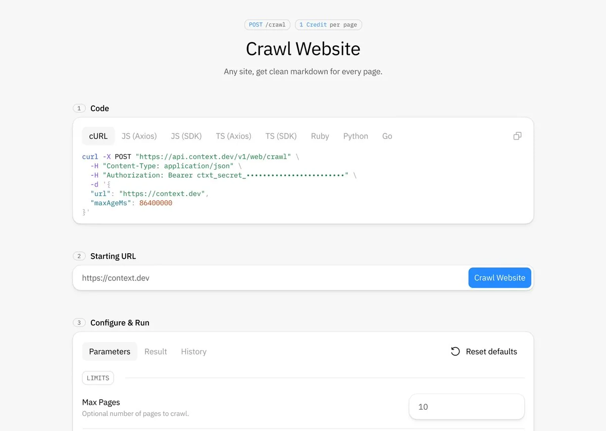 Context Dev work