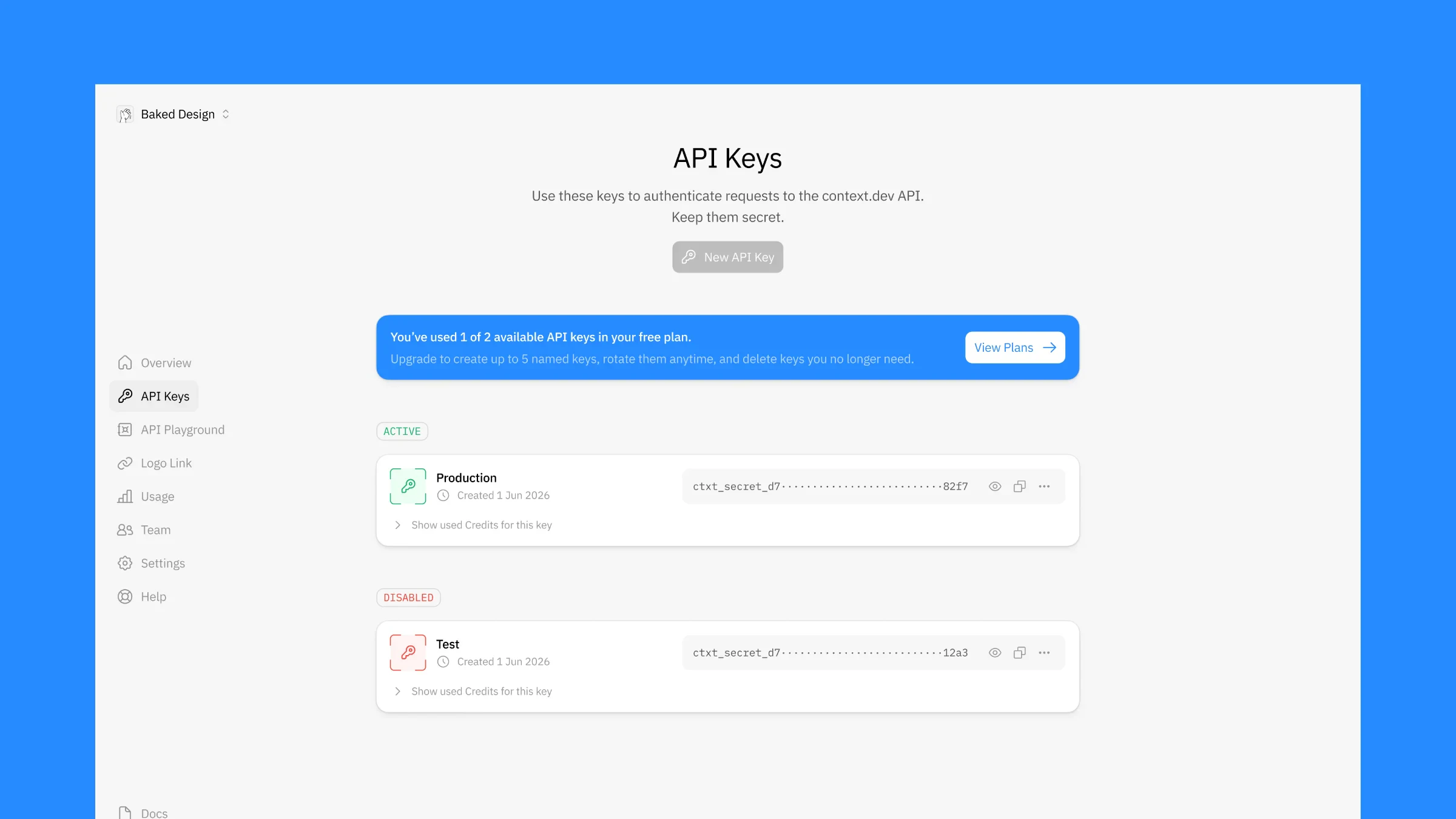 Context Dev: From sign-up to a first request