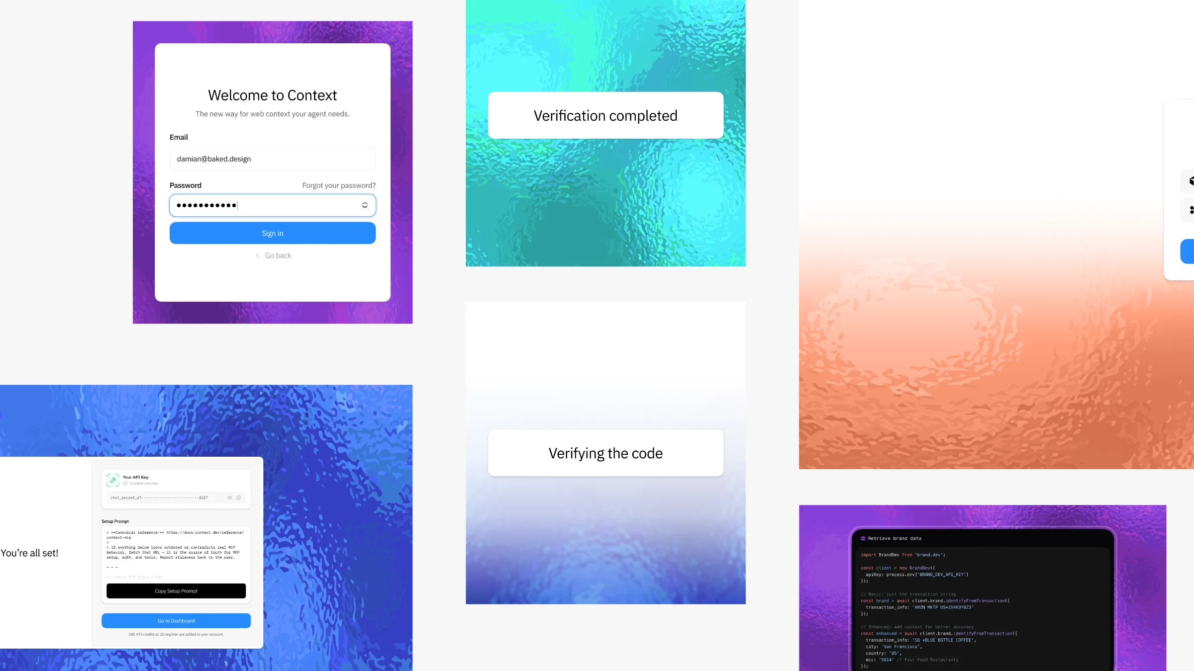 Context Dev: From sign-up to a first request