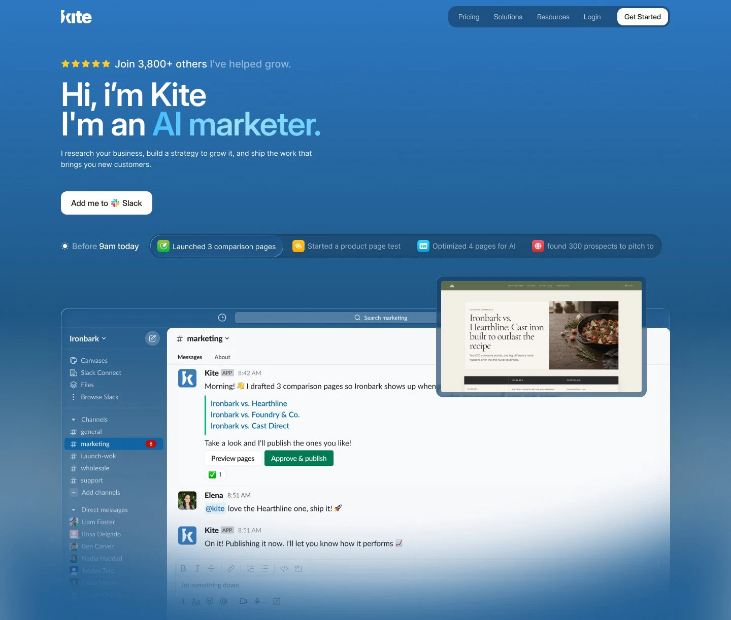 Kite: A site that talks