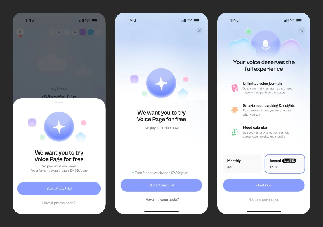 Ora: Onboarding and paywall
