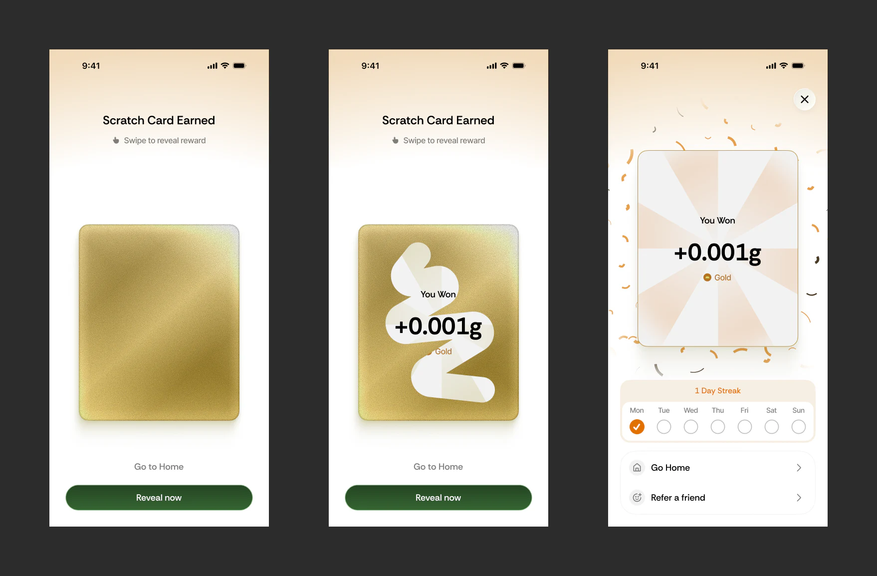 Oro: A scratch card to start