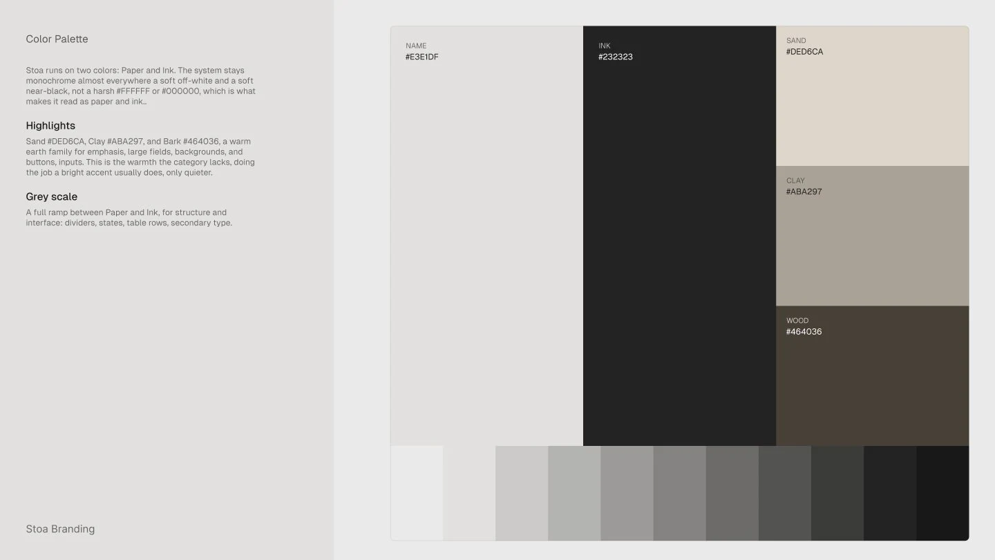 Stoa: Paper and ink