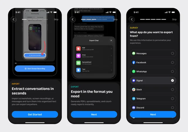TextPort: App, onboarding and website