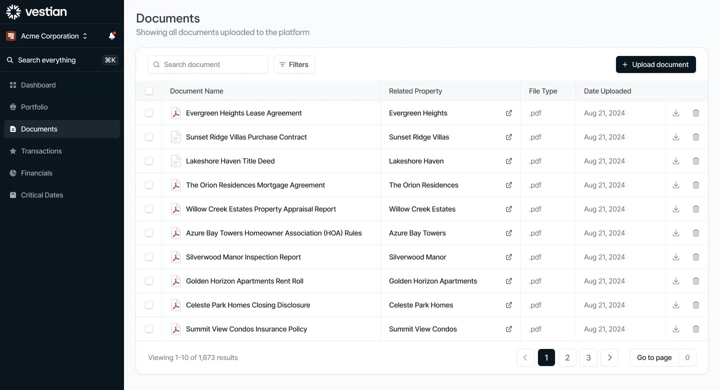 Vestian: Deals and documents in one place
