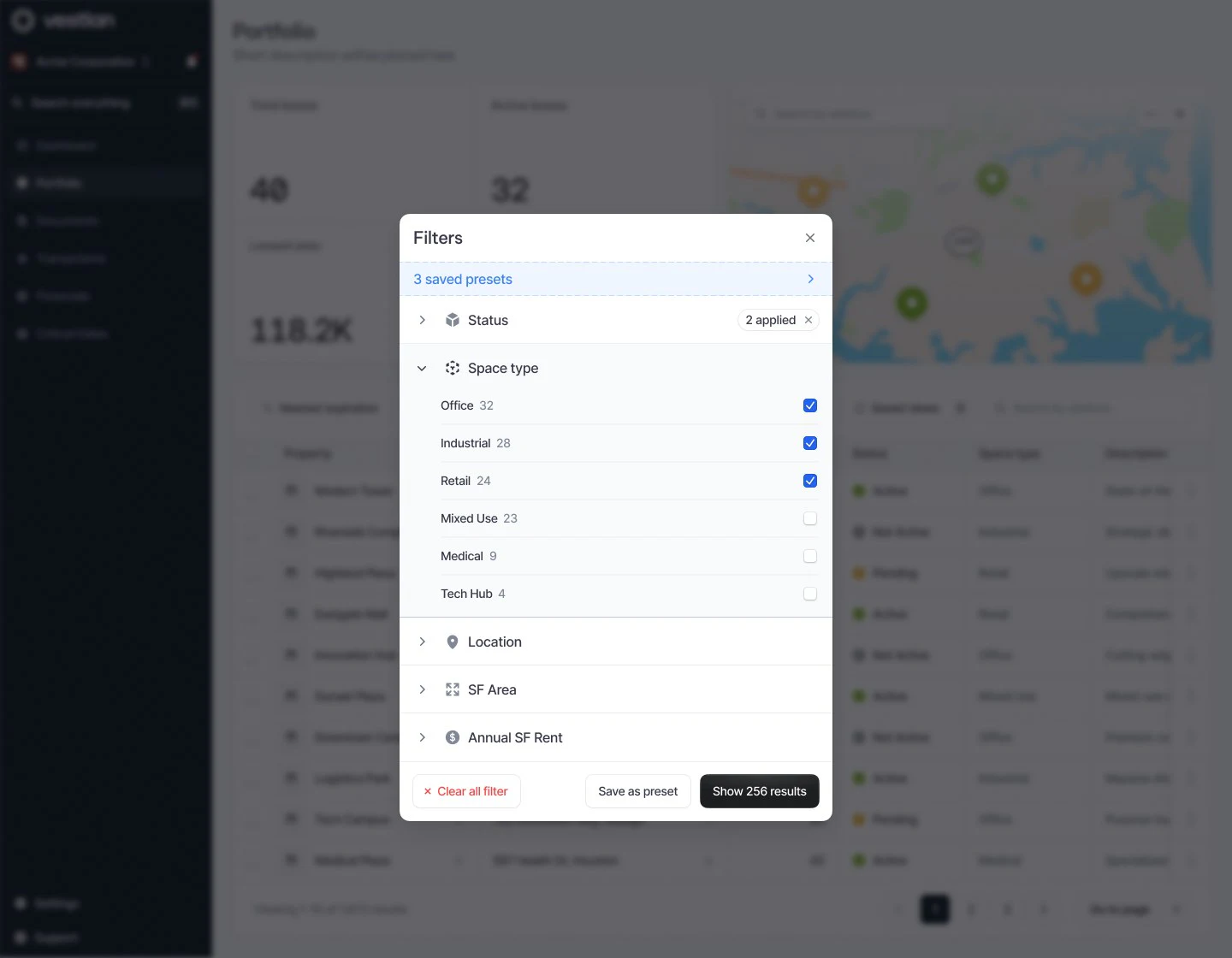 Vestian: Hundreds of sites, one table