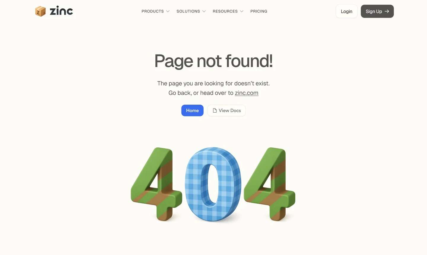 Zinc: Every page, desktop and mobile